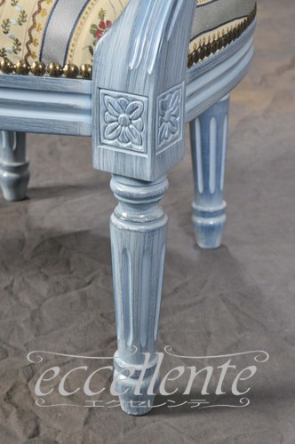 イタリア製 キッズアームチェア トレーザー デカペブルー仕上げ｜GP-152B