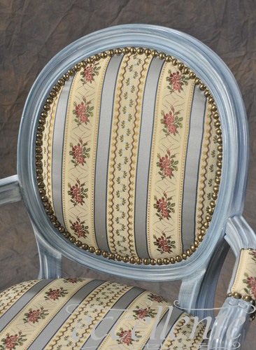 イタリア製 キッズアームチェア トレーザー デカペブルー仕上げ｜GP-152B