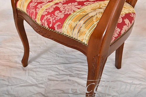 イタリア製 アームチェア トラフォラータ ウォールナット／MV red｜MS