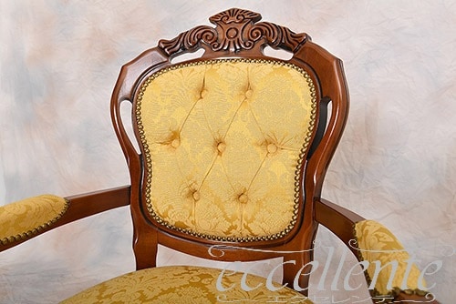 GP-06F2Y イタリア製 アームチェア ヴェネチアーナ ウォールナット/Grace Armchair Veneziana Walnut Color/Fabric Grace