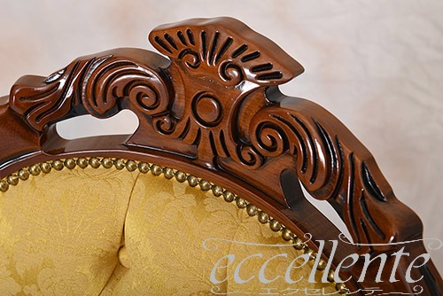 GP-06F2Y イタリア製 アームチェア ヴェネチアーナ ウォールナット/Grace Armchair Veneziana Walnut Color/Fabric Grace