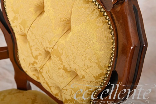 GP-06F2Y イタリア製 アームチェア ヴェネチアーナ ウォールナット/Grace Armchair Veneziana Walnut Color/Fabric Grace