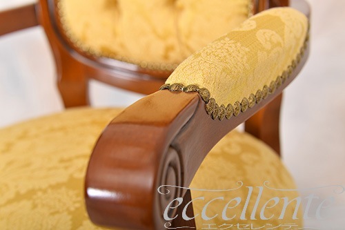 GP-06F2Y イタリア製 アームチェア ヴェネチアーナ ウォールナット/Grace Armchair Veneziana Walnut Color/Fabric Grace