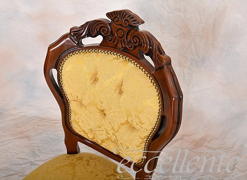 イタリア製 ダイニングチェア ヴェネチアーナ ウォールナット／Grace｜GP-07F2Y