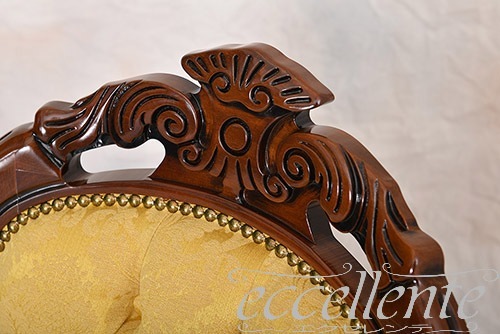 イタリア製 ダイニングチェア ヴェネチアーナ ウォールナット／Grace｜GP-07F2Y