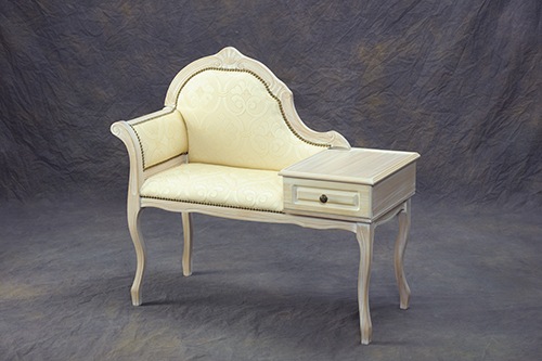 イタリア製テレフォンベンチ クラシック デカぺ仕上げ｜GP-57STDBRB