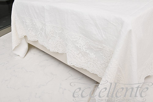 イタリア製 マルチカバー 四角 レース囲み Corinzio IV｜Multi cover square shaped with lace  / Corinzio IV｜CH-M241CI