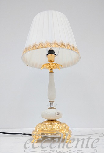 FC-4591M25 イタリア製 テーブルランプ アイボリースタンド中 Brass + Glass