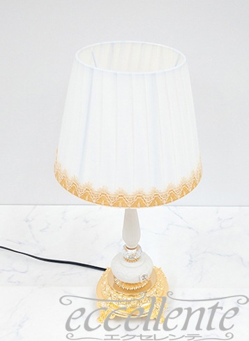 FC-4591M25 イタリア製 テーブルランプ アイボリースタンド中 Brass + Glass