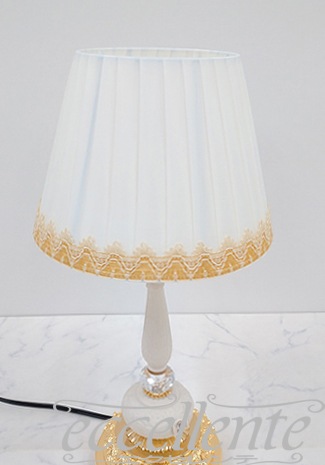 FC-4591M25 イタリア製 テーブルランプ アイボリースタンド中 Brass + Glass