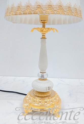 FC-4591M25 イタリア製 テーブルランプ アイボリースタンド中 Brass + Glass