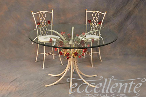 PS-54706TP イタリア製 ガラステーブル ローズパステル Glass table/Rose Pastel