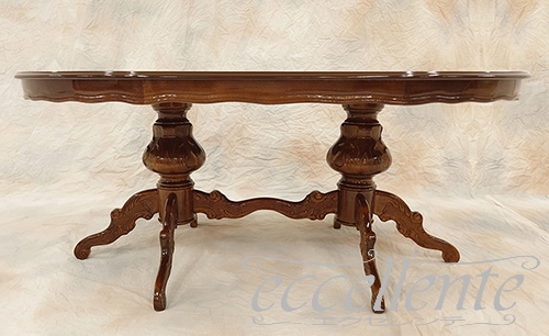 イタリア製ダイニング5点セット 175 象嵌 茶 FB｜Dining Set 175 Inlay Walnut Finish｜MS910TIN-GP16-17F5967B