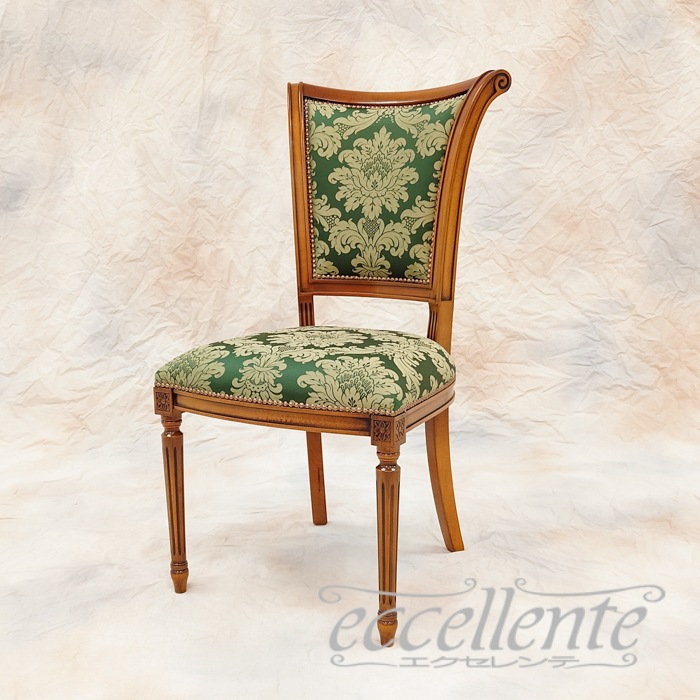 イタリア製ダイニング5点セット 175 象嵌 茶 MG｜ Dining Set 175 Inlay Walnut Finish｜MS9039IN-GP413F3G