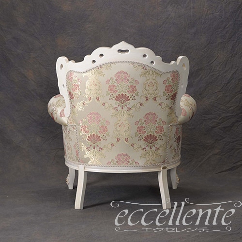 イタリア製 アームチェア グウェンダ アンティークホワイト+ゴールド｜GP-275/AWAG