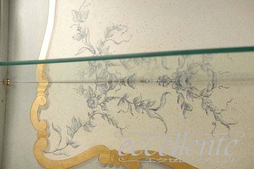 イタリア製 2ドアーグラスカップボード Blue デコレーション｜2 door glass cupboard｜AF-2053V