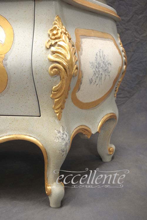 イタリア製 2ドアーグラスカップボード Blue デコレーション｜2 door glass cupboard｜AF-2053V