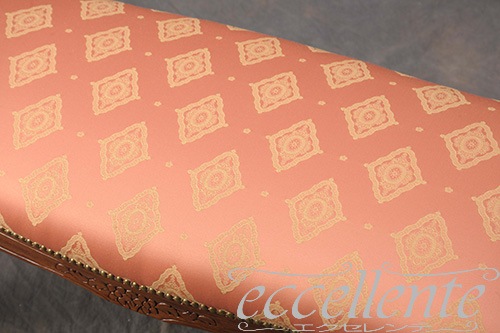 GP-223F2A イタリア製 2シートベンチ Sonia Raso ウォールナット仕上げ/オレンジ <br>2 Seat bench Sonia Walnut color / Raso Orange