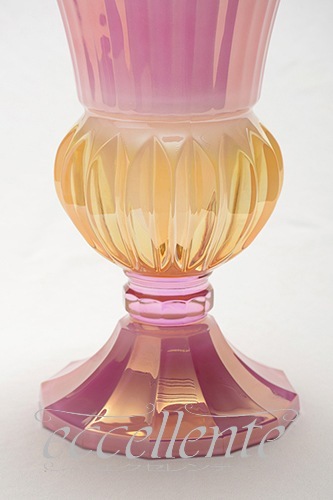 CA-BASE19PI イタリア製 ベース　ピンク・アンバー<br> Flute glass / Pink&Amber