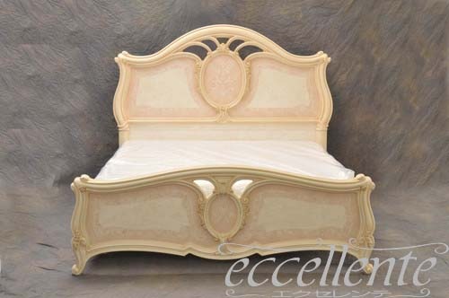 SO-08W 【サルタレッリ/Saltarelli】イタリア製 ダブルベッド ソブラナ　アイボリー(マットレスサイズW160cm)