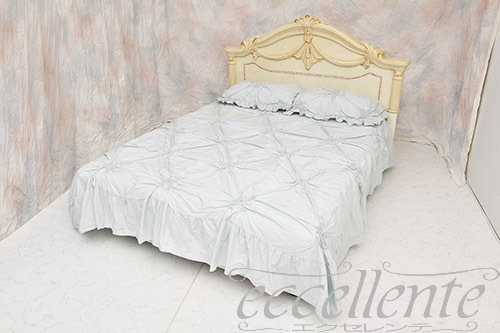 イタリア製 ピローケース フリル Imperiale Mint｜Pillow case with ruffles / Imperiale Mint｜CH-P3465IM