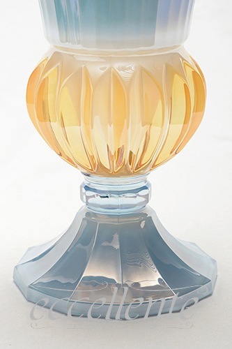 CA-BASE19BL イタリア製 ベース　ブルー・アンバー<br> Flute glass / Blue&Amber