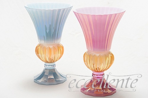 CA-BASE19BL イタリア製 ベース　ブルー・アンバー<br> Flute glass / Blue&Amber