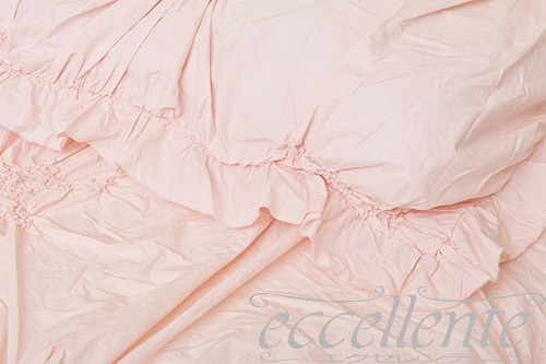イタリア製 ピローケース フリル Imperiale Pink｜Pillow case with ruffles / Imperiale Pink｜CH-P3465IP