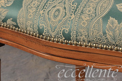 イタリア製 ダイニングチェア ケリー ウォールナット／Air Tex green｜GP-413F2G