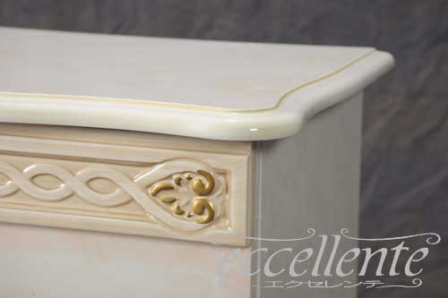 イタリア製 3段ナイトチェスト サラ アイボリー|Night Chest 3 drawers Sara Ivory|SA-CMN02AV