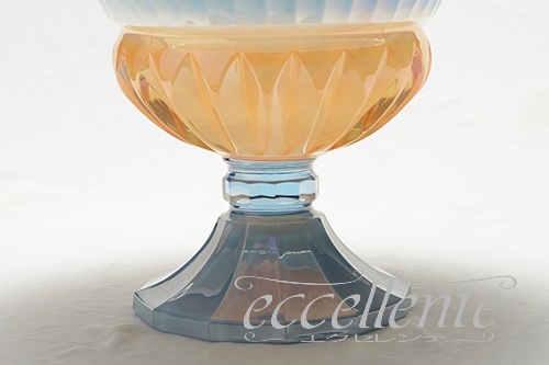 CA-COML18BL イタリア製 コンポート　ブルー・アンバー<br> Compote / Blue&Amber