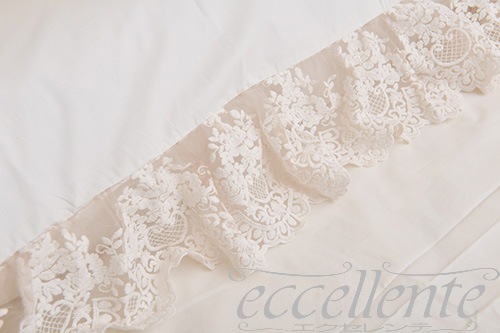 イタリア製 ピローケース レースフリル Provenza VP｜Pillow case with lace ruffles / Provenza VP｜CH-P4764PP