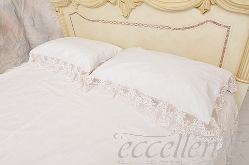 イタリア製 ピローケース レースフリル Provenza VP｜Pillow case with lace ruffles / Provenza VP｜CH-P4764PP