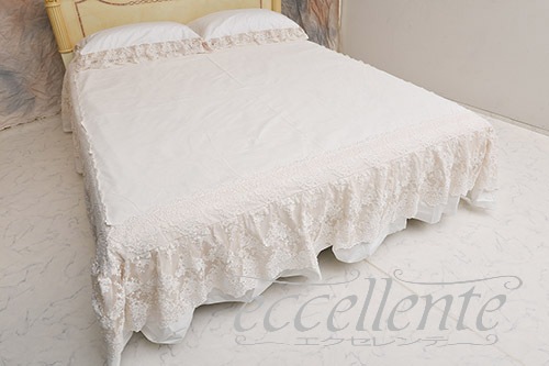 イタリア製 ピローケース レースフリル Provenza VP｜Pillow case with lace ruffles / Provenza VP｜CH-P4764PP