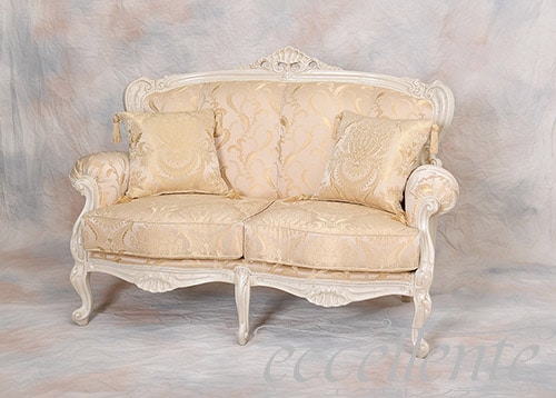イタリア製 2シートソファ モンテレアル アンティークホワイト｜MS-322