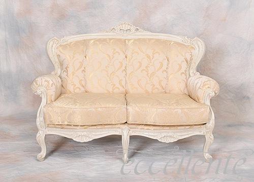 イタリア製 2シートソファ モンテレアル アンティークホワイト｜MS-322