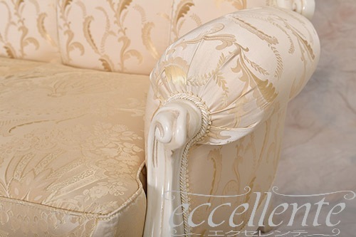 イタリア製 2シートソファ モンテレアル アンティークホワイト｜MS-322