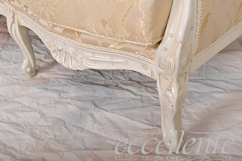 イタリア製 2シートソファ モンテレアル アンティークホワイト｜MS-322