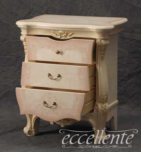 イタリア製ナイトチェスト ソブラナ アイボリー｜SO-04W