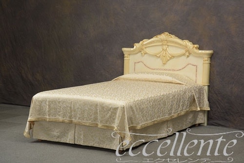 イタリア製 セミダブルベッド サラ アイボリー(マットレスサイズW120)｜SA-LET10AV-EI-ARFI12