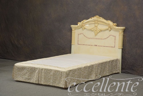 イタリア製 セミダブルベッド サラ アイボリー(マットレスサイズW120)｜SA-LET10AV-EI-ARFI12