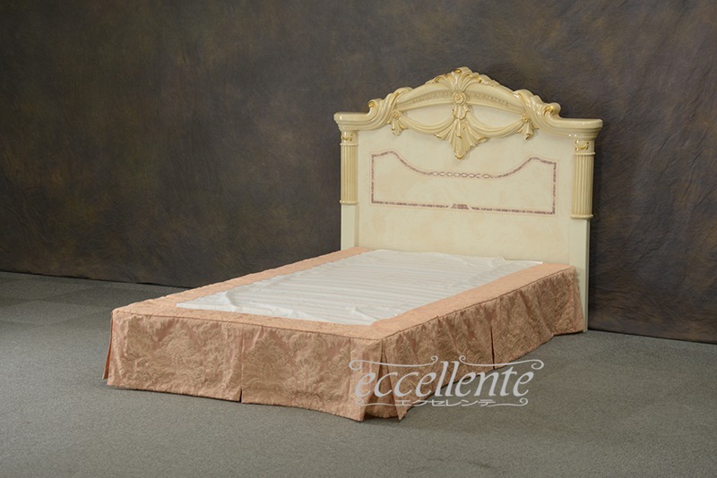 イタリア製 セミダブルベッド サラ アイボリー(マットレスサイズW120)｜SA-LET10AV-EI-ARFI12