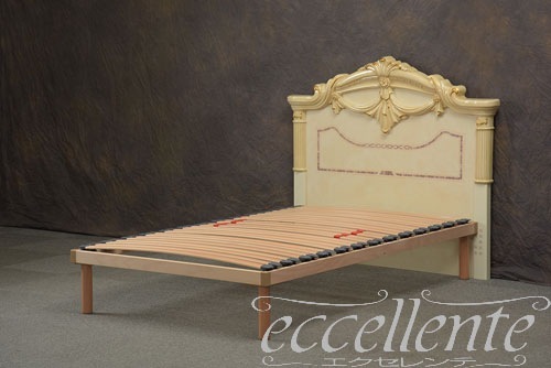 イタリア製 セミダブルベッド サラ アイボリー(マットレスサイズW120)｜SA-LET10AV-EI-ARFI12