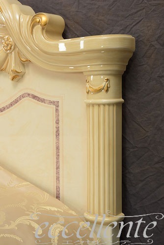 イタリア製 セミダブルベッド サラ アイボリー(マットレスサイズW120)｜SA-LET10AV-EI-ARFI12