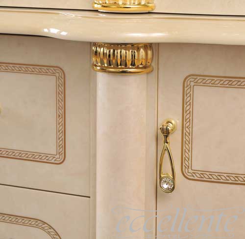 【サルタレッリ/Saltarelli】FL-02W イタリア製 4ドアーサイドボード フローレンス アイボリー