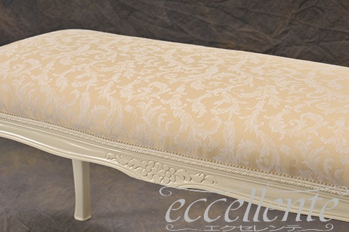 イタリア製 2シートベンチ Sonia アイボリー仕上げ／RJ Beige   ｜2 Seat bench Sonia Ivory color / RJ Beige｜GP-223WF3