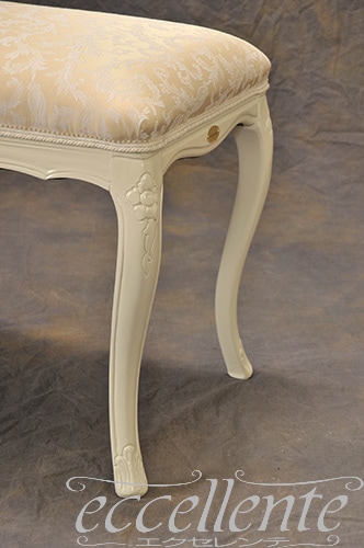 イタリア製 2シートベンチ Sonia アイボリー仕上げ／RJ Beige   ｜2 Seat bench Sonia Ivory color / RJ Beige｜GP-223WF3
