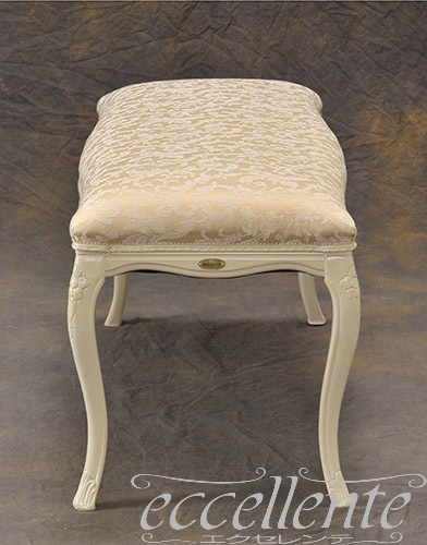 イタリア製 2シートベンチ Sonia アイボリー仕上げ／RJ Beige   ｜2 Seat bench Sonia Ivory color / RJ Beige｜GP-223WF3