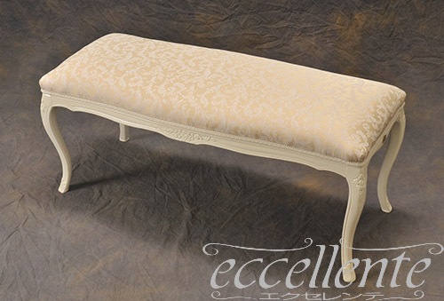 イタリア製 2シートベンチ Sonia アイボリー仕上げ／RJ Beige   ｜2 Seat bench Sonia Ivory color / RJ Beige｜GP-223WF3