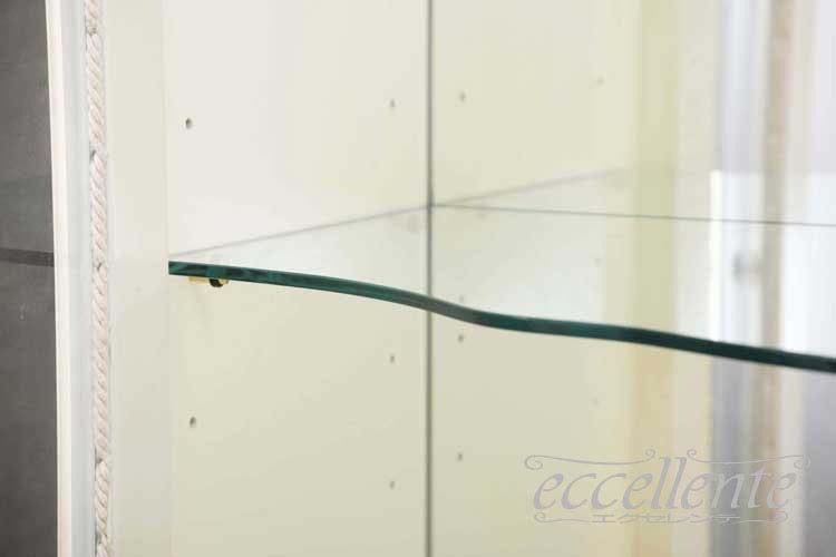 TV-BR6114WAU,TV-BR6113WA イタリア製 3ドアカップボード St.ボルボネーゼ アンティークホワイト+ゴールドリーフ 3 door cupboard St. Borbonese/Antique white with gold leaf